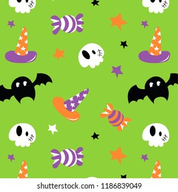 Funny halloween patterns with elements