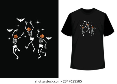 Funny Halloween Pumpkin Dancing Skeleton Costume Women Men tee great gift for men women mom dad son daughter kids who love Halloween costume, Halloween shirt, pumpkin.