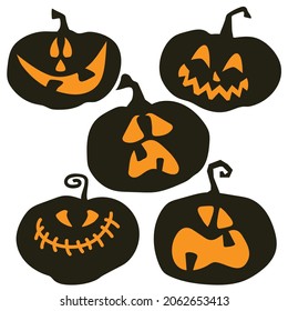 Graciosa ilustración del vector de calabaza de Halloween