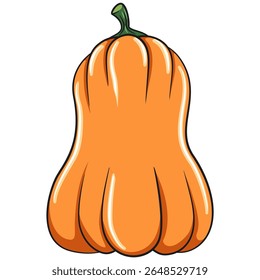 funny halloween pumpkin vector cartoon illustration isolated on transparent background, work of hand drawn