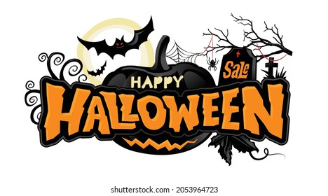 Funny Halloween pun quote. Happy Hallowine calligraphy lettering with glass of wine. Vector template for typography poster, greeting card, banner, party invitation, t-shirt, etc.