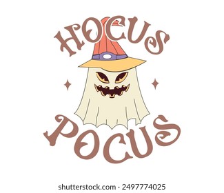  funny Halloween quote retro typography