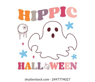  funny Halloween quote retro typography