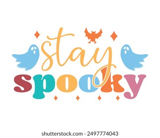  funny Halloween quote retro typography