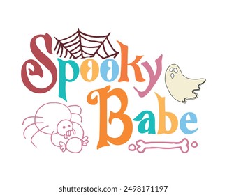 funny Halloween quote retro typography