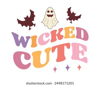 funny Halloween quote retro typography