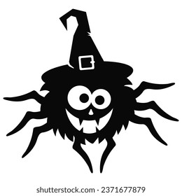 Funny Halloween spider vector cartoon illustration