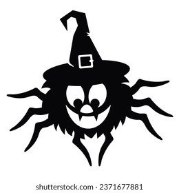 Funny Halloween spider vector cartoon illustration