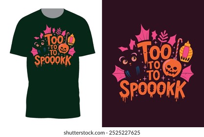 Divertido Halloween, diseño espeluznante, Vector de diseño de camisa, espeluznante Halloween, camiseta fantasma, Clipart de Halloween groovy, citas demasiado lindo para asustar, spook. Esta camiseta está diseñada para el amante de las Navidades de Halloween.