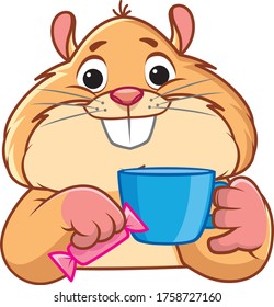 Funny Hamster sticker emotions set