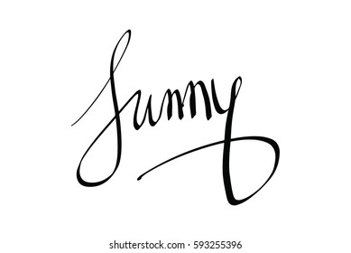 Funny. Hand Drawn Calligraphy on White Background. So good postcard. Hand drawn positive background. Ink illustration. Modern brush calligraphy. Isolated on white background.