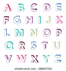 Funny Hand Drawn Colorful Comic Cartoon Font