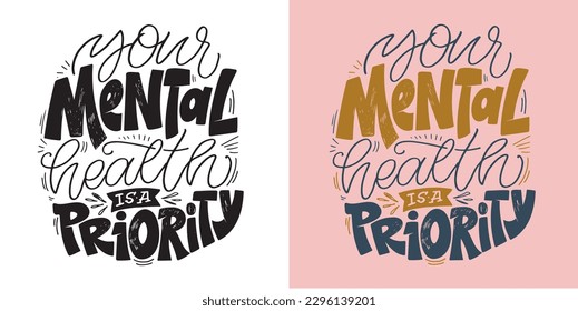Funny hand drawn doodle lettering postcard. tee print, mug print, t-shirt design.
