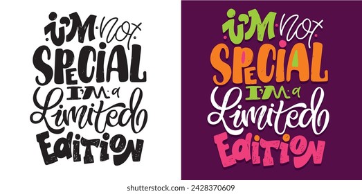 Funny hand drawn doodle lettering postcard, t-shirt design, art print. 100% vector file.