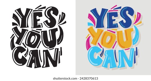 Funny hand drawn doodle lettering postcard, t-shirt design, art print. 100% vector file.