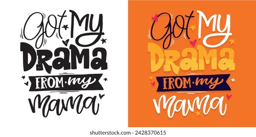 Funny hand drawn doodle lettering postcard, t-shirt design, art print. 100% vector file.