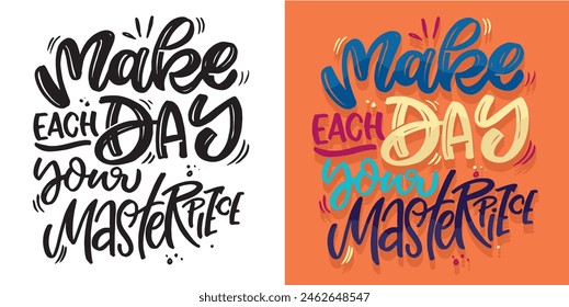 Funny hand drawn doodle lettering quote. Lettering pring for t-shirt, mug, shopper, clothes
