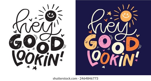 Funny hand drawn doodle lettering quote. Lettering pring for t-shirt, mug, shopper, clothes
100% vector image hand drawn