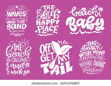Funny hand drawn doodle lettering quote about summer time. Lettering for t-shirt design, mug print, bag print, clothes fashion. 100% hand drawn vector image. Summer vibes.
