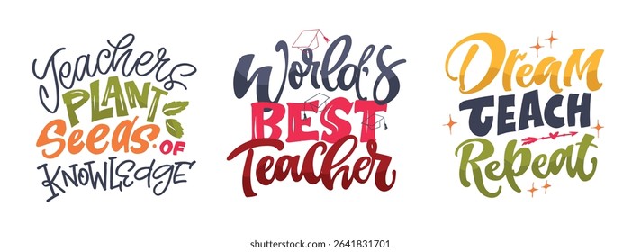 Funny hand drawn doodle lettering quote about school and teachers. Lettering for t-shirt design, mug print, bag print, clothes fashion. 100% hand drawn vector image.