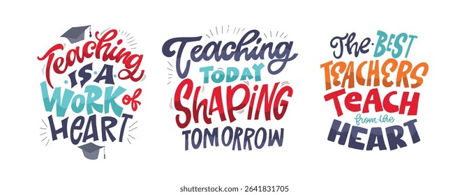 Funny hand drawn doodle lettering quote about school and teachers. Lettering for t-shirt design, mug print, bag print, clothes fashion. 100% hand drawn vector image.