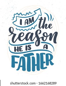 Funny hand drawn lettering quote for Family Look design. Cool phrase for t shirt print. Inspirational slogan for Father's Day. Funny typography fashion template. Vector illustration