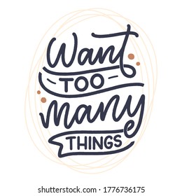 Funny hand drawn lettering quote. Cool phrase for print and poster design. Inspirational feminism slogan. Greeting card template. Vector illustration