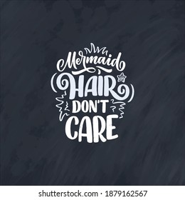 Funny hand drawn lettering quote. Cool phrase for print and poster design. Inspirational feminism slogan. Greeting card template. Vector illustration