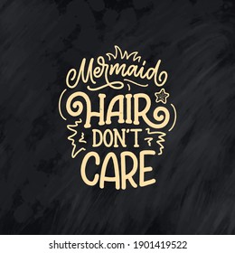 Funny hand drawn lettering quote. Cool phrase for print and poster design. Inspirational feminism slogan. Greeting card template. Vector illustration