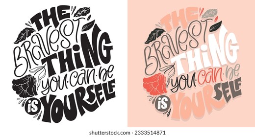 Funny hand drawn lettering quote. Cool phrase for print and poster design. Inspirational  slogan. Greeting card template. T-shirt design, mug print, tee design. Vector