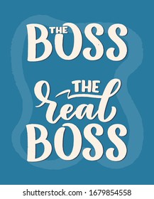 Funny hand drawn lettering quotes for Family Look design. Cool phrase for t shirt print. Inspirational feminism slogan. Funny typography fashion template. Vector illustration