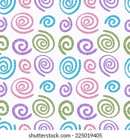Funny hand drawn scribble seamless pattern made in vector. Hand drawn illustration in childish style for print, web.