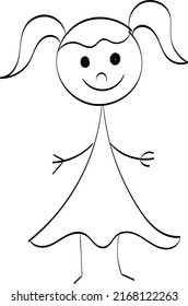 Funny hand gezeichnete Strichfigur für Druck oder Verwendung als Poster, Karte, Flyer oder T-Shirt