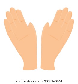 Funny handclap icon cartoon vector. Sport encourage. Hand applause