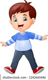 
Funny Happy boy cartoon smile