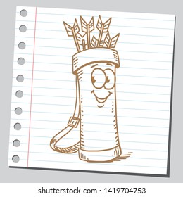 Funny happy cartoon quiver smiling.