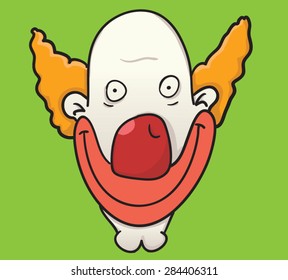 Funny happy clown head