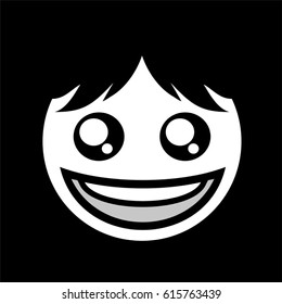 funny happy face draw