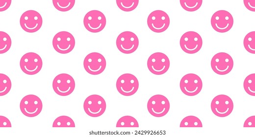 Funny happy face love cartoon seamless pattern, romantic background