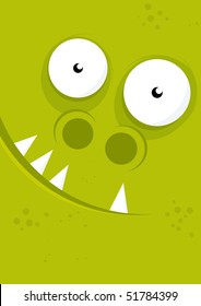 funny happy monster background