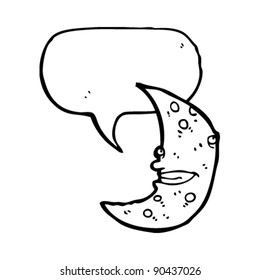 funny happy moon cartoon