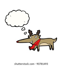 funny happy reindeer cartoon