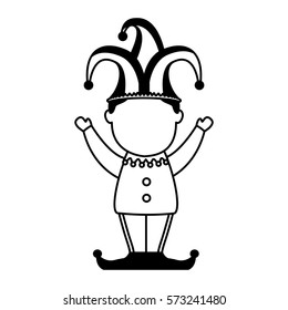 funny harlequin avatar character vector illustration design