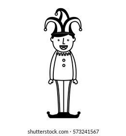 funny harlequin avatar character vector illustration design