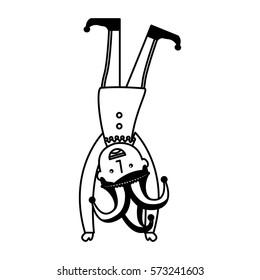 funny harlequin avatar character vector illustration design