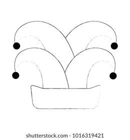 funny harlequin hat icon