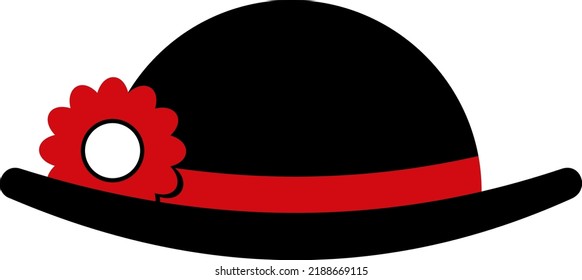 Funny hat icon. Party photo booth accessory