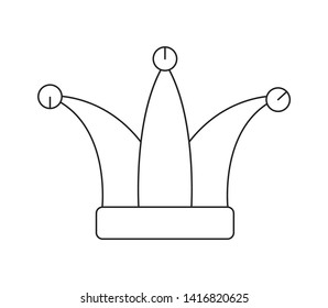 funny hat joker isolated icon