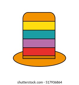 funny hat party isolated icon vector illustration design