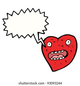 funny heart with speech bubble funny heart with speech bubble